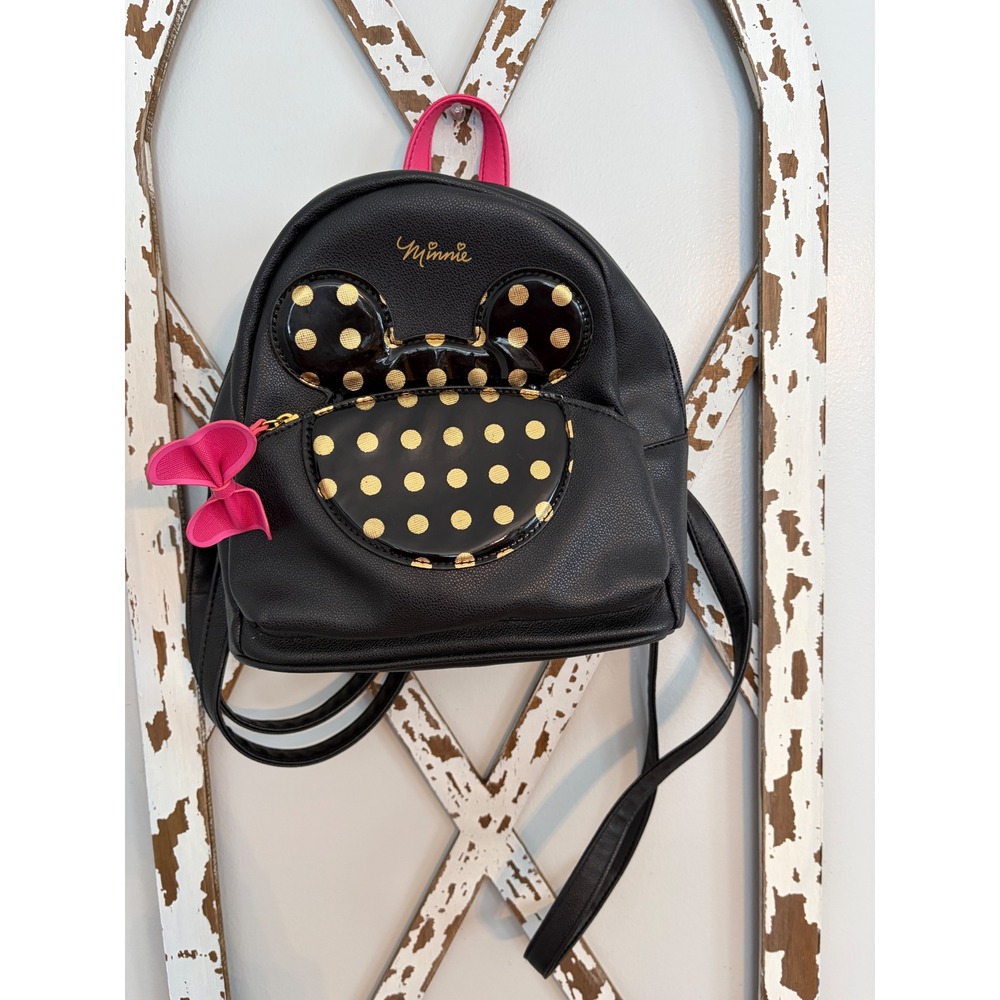 Dani by Danielle Nicole Disney's Minnie Mouse‎ Gold Polka Dot Mini Backpack